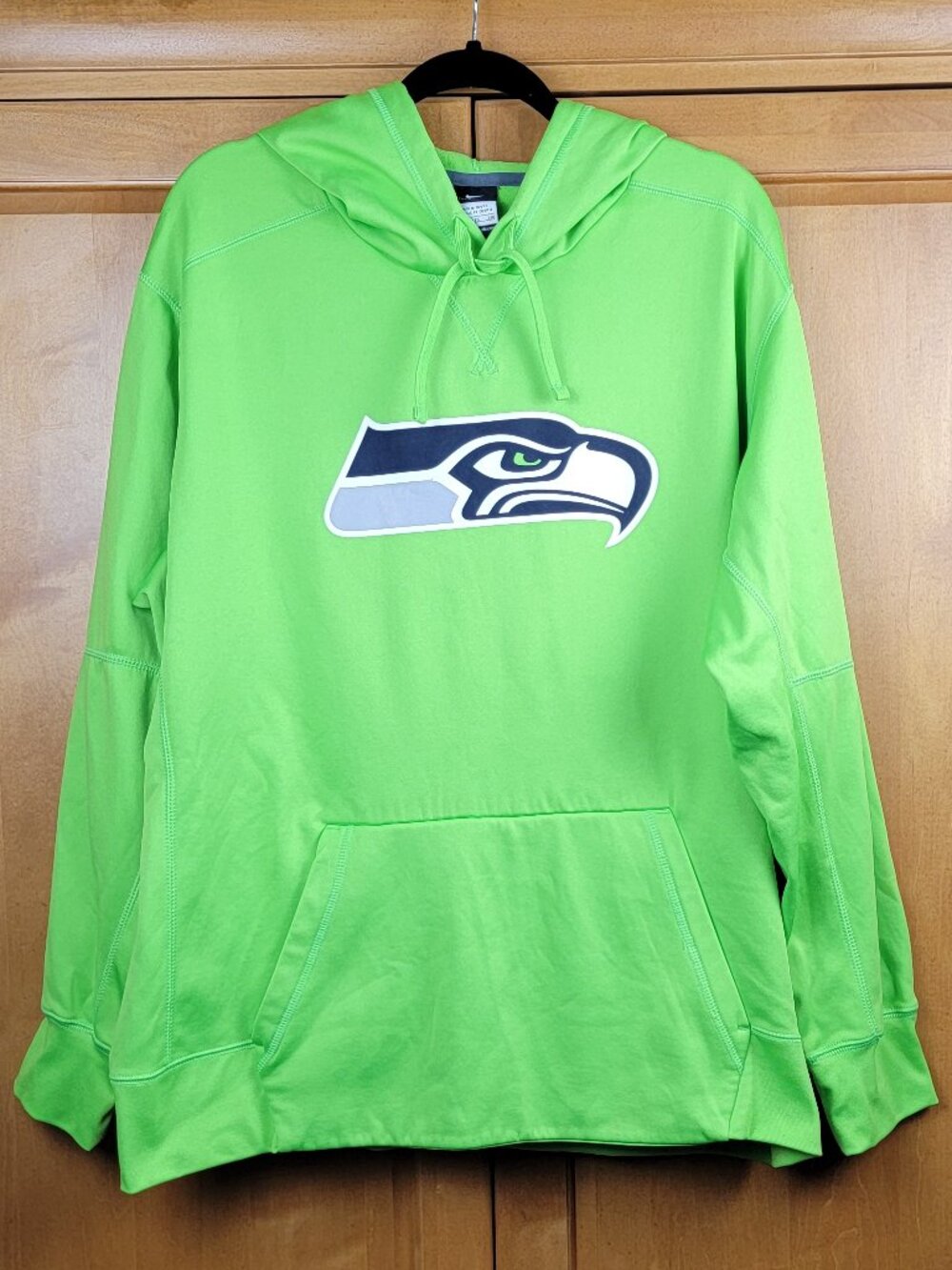 Nike Neon Green Seattle Seahawks NFL Therma-FIT Pullover Hoodie Men's - XXL